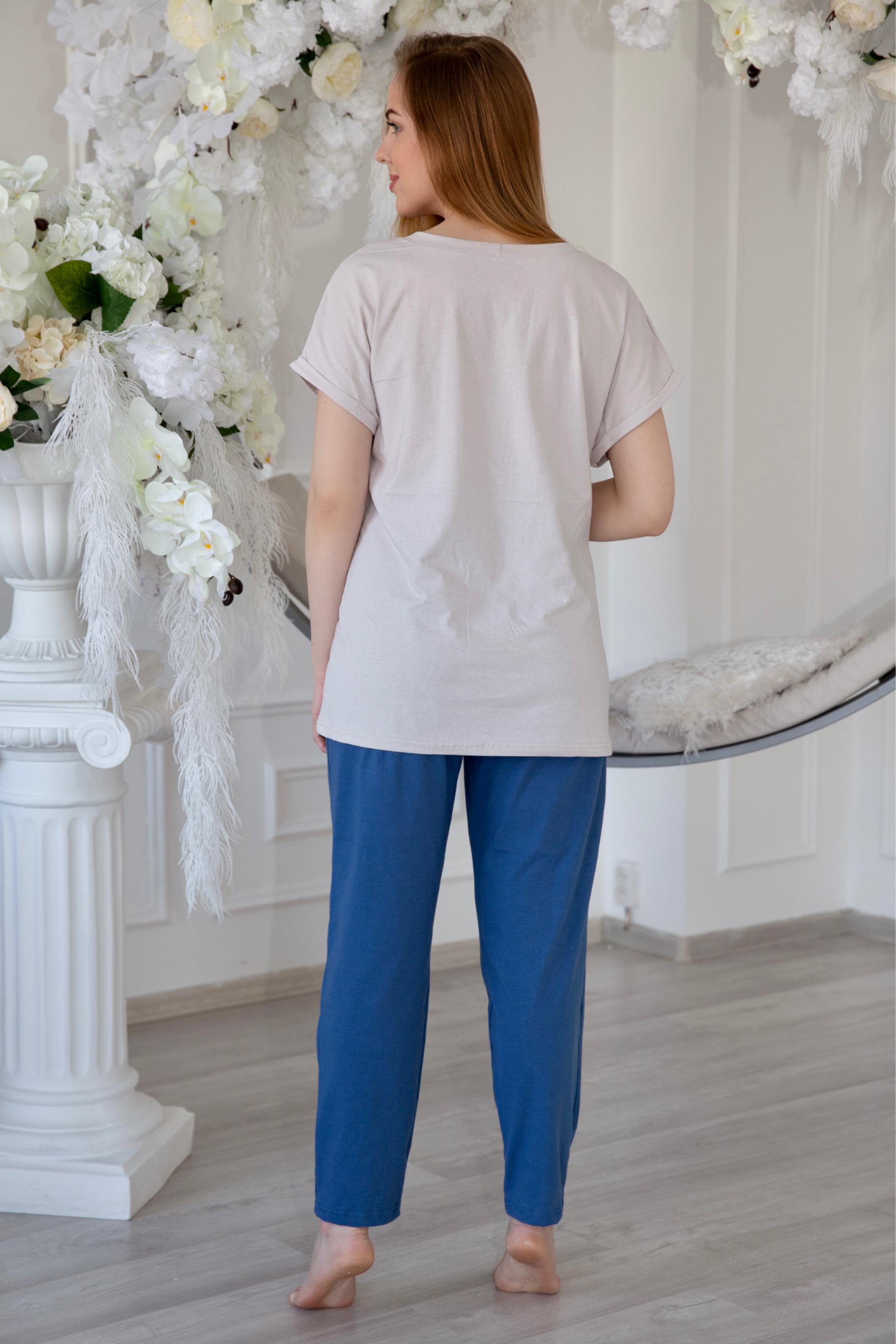 Фото товара 20908, легкий костюм: брюки и футболка